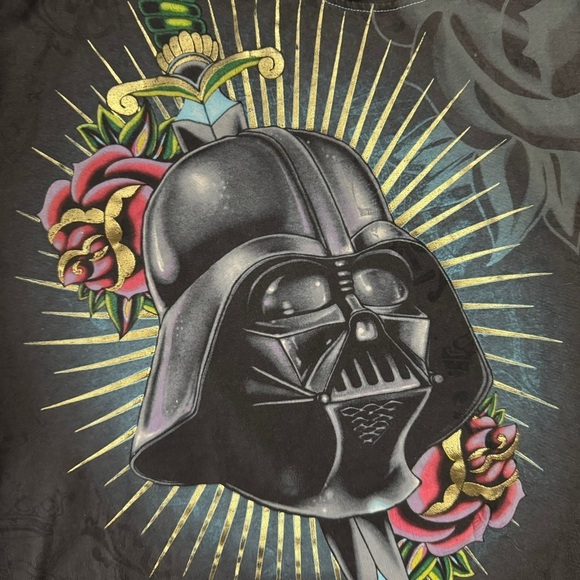 Star Wars Tops - Star Wars Disney Marc Ecko Graphic Artistic Darth Vader Helmet T-Shirt XXL
